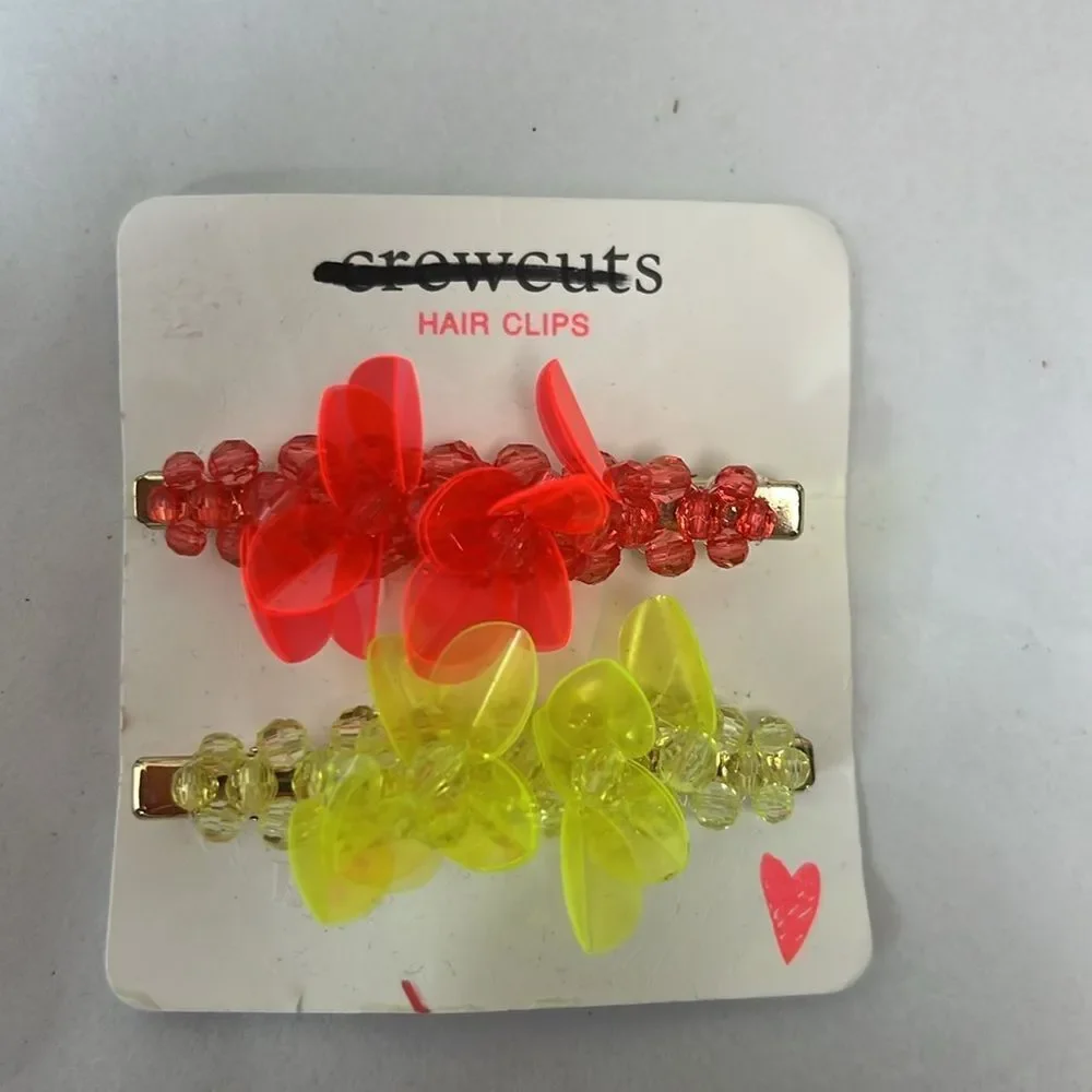 Crewcuts BT665 2-pack beaded hair clips NWT